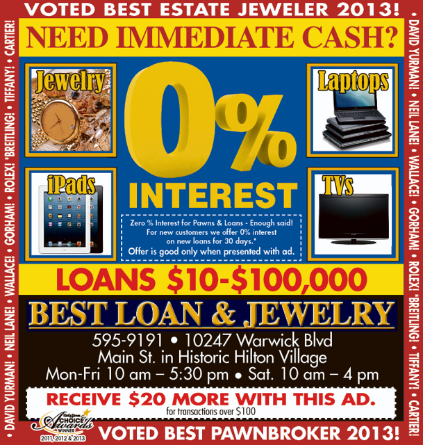 Loan and Pawn Newspaper Ad